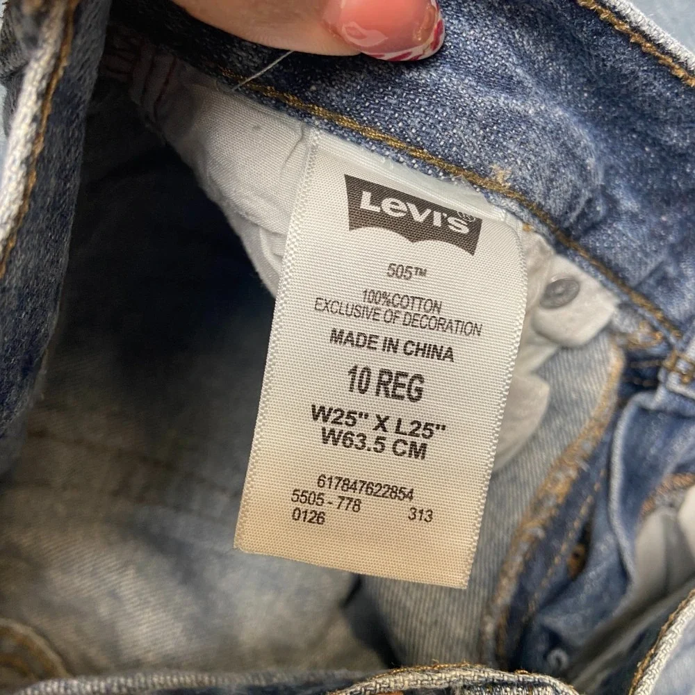 Vintage Levi's 505 Regular Fit Jeans Boys 10 Blue Denim Cotton Straight Trendy